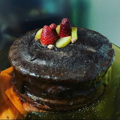 A picture of Tablea Cake Series: Dark Chocolate Ganache Cake Frosting.