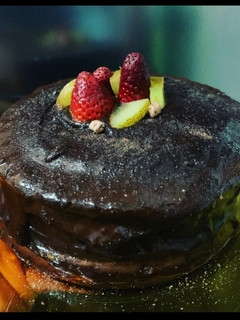 A picture of Tablea Cake Series: Dark Chocolate Ganache Cake Frosting.