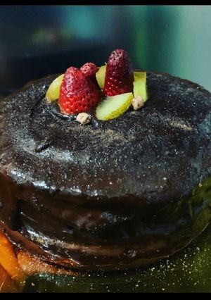 A picture of Tablea Cake Series: Dark Chocolate Ganache Cake Frosting.