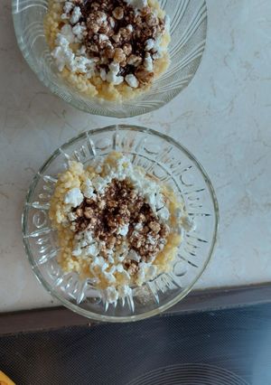Köles kása túrórudis pohárba recept fotója
