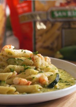 Foto resep Penne dengan Udang & Zukini