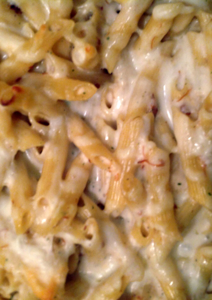 A picture of Ranch Mac and Cheese with Bacon.