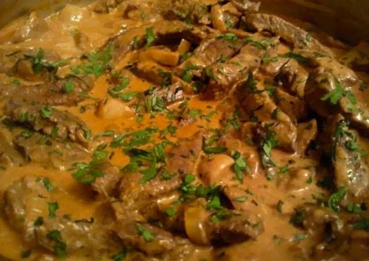 Recipe of Homemade Beef Stroganoff