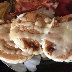 A picture of Cinnamon Swirl Pancakes.