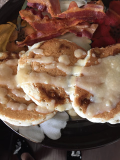A picture of Cinnamon Swirl Pancakes.