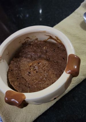 Una foto de Brownie saludable, sin harinas en microondas