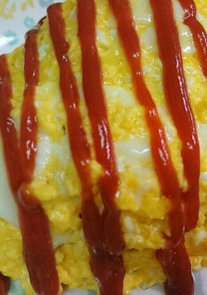 A picture of Rice Cooker Ketchup Rice Omurice.