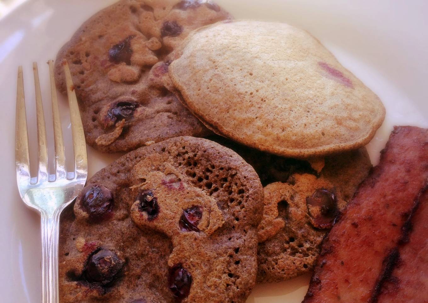 Buckwheat pancakes with blueberries
