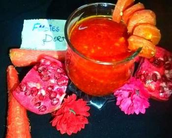 Fresh, Make Recipe Red carrot n pomegranate juice Delicious