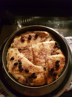A picture of Bread and butter pudding.