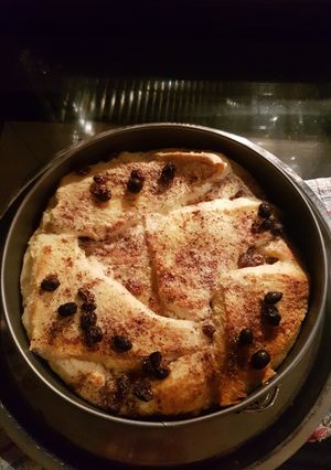A picture of Bread and butter pudding.