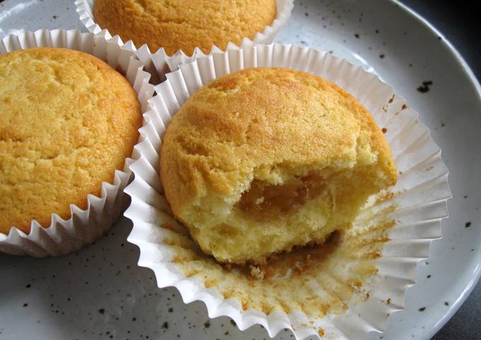 Pineapple Jam Stuffed Cupcakes