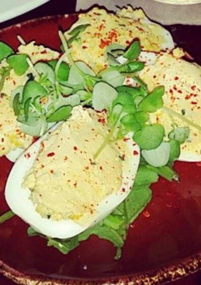 A picture of Wasabi Deviled Eggs.