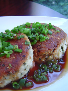 A picture of Melty Cheesy Tofu Burgers.