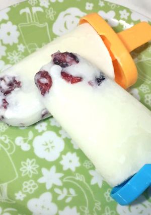 蔓越莓優格冰棒，輕卡消暑 的食譜成品照片