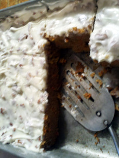 A picture of Great Grandma's Carrot Cake.