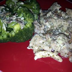 A picture of best chicken and mushroom.