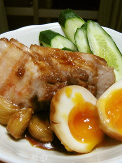 A picture of Easy Roast Pork (with Soft-Boiled Eggs).
