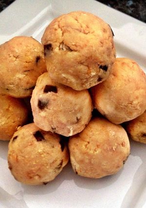 A picture of Peanut Butter Cookie Dough Protein Balls.