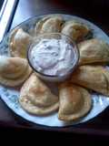 Fried Pierogies w/ Sour Cream n Chives