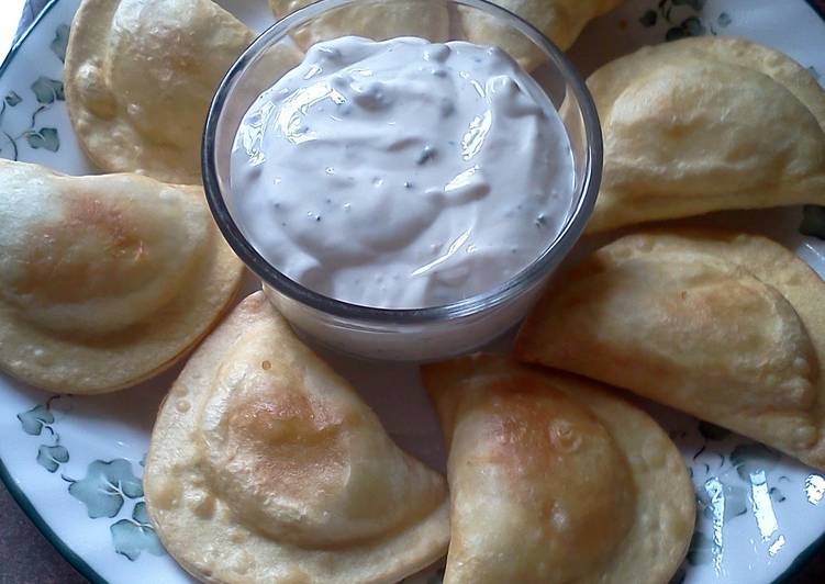 Fried Pierogies w/ Sour Cream n Chives