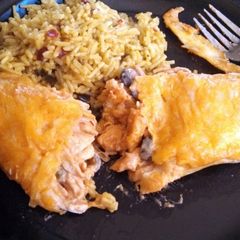 A picture of Easy chicken enchiladas.