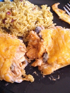 A picture of Easy chicken enchiladas.