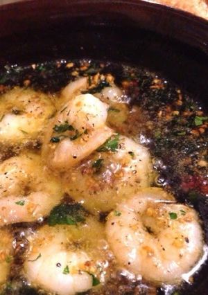 A picture of Gambas al Ajillo (Spanish Garlic Shrimp) Great Drinking Appetizer.