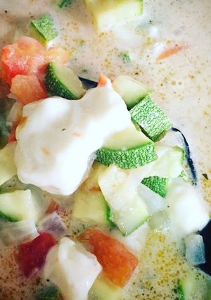 Una foto de Calabacitas con queso