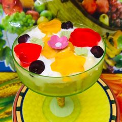 A picture of Mango jelly trifle (Eid special).