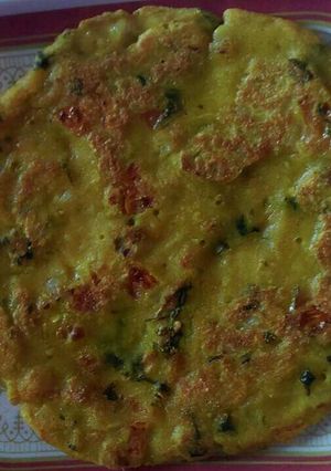 A picture of Potato cheela.