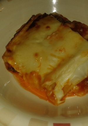 A picture of Almu's surprise lasagna.