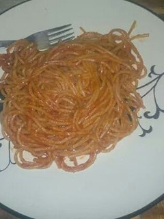 A picture of Red spaghetti.