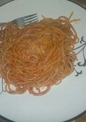 A picture of Red spaghetti.