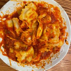 Farfalle all’Arrabbiata (Spicy Tomato Sauce) A picture of Farfalle all’Arrabbiata (Spicy Tomato Sauce).