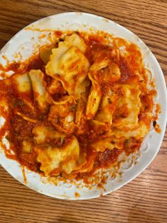A picture of Farfalle all’Arrabbiata (Spicy Tomato Sauce).
