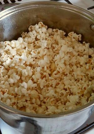 A picture of Vickys Perfect Stove Top Popcorn - Forget The Microwave Method!.