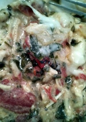 A picture of Easy Chicken Alfredo Lasagna.