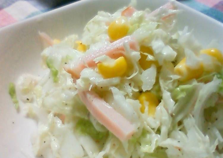 Easiest Way to Make Appetizing Refreshing Chinese Cabbage Cole Slaw