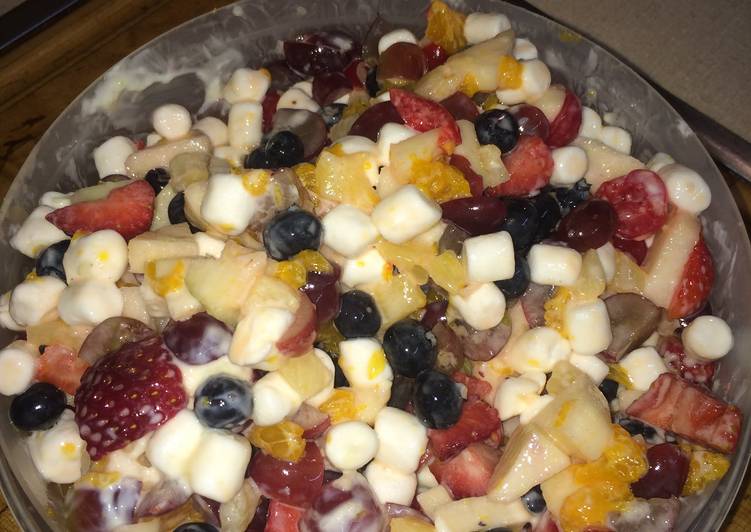 Steps to Make Favorite Fruit Salad in 17 Minutes for Mom