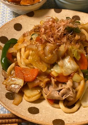 A picture of Easy! Yaki Udon with Mentsuyu.