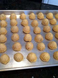 A picture of MA'AMOOL (farina Cookies) معمول.