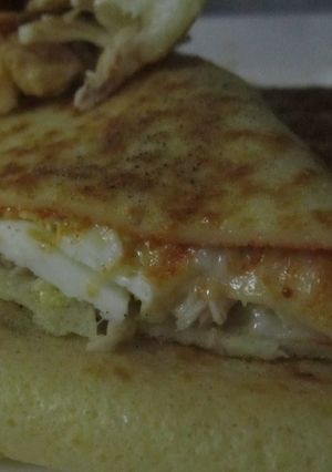 A picture of Savory pancake(crepe salé).