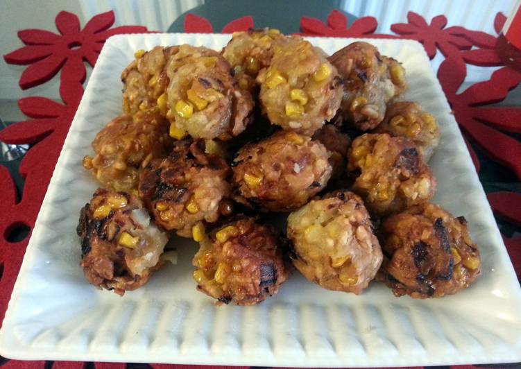 Steps to Prepare Super Quick Homemade Indonesian Sweetcorn Balls