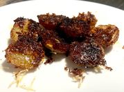 A picture of baked red potatos