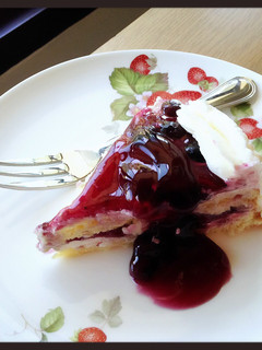 A picture of Blueberry Layer Cake.