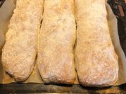 Una foto de masa ciabatta