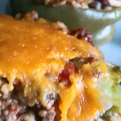 A picture of Stuffed bellpeppers.