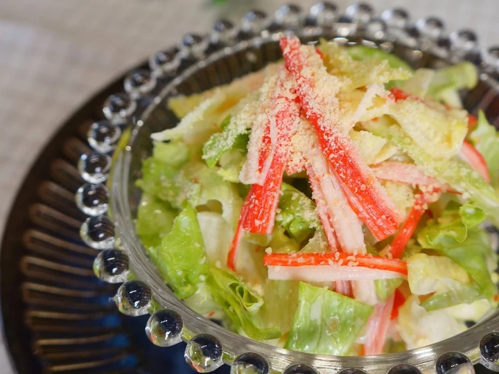 Recipe Lettuce and Imitation Crab Stick Salad the So Delicious Delicious