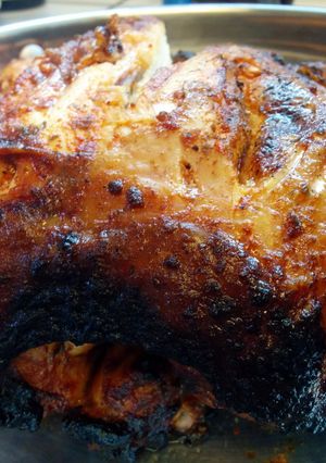 A picture of Grilled whole paprika chicken.